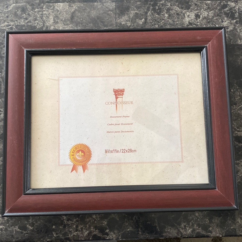 New 8.5 x 11 document frame